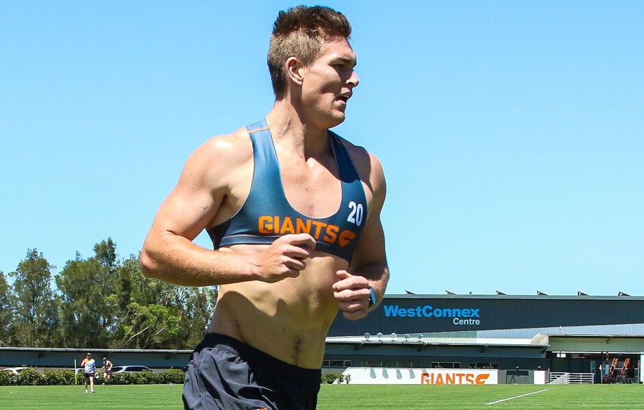 SLIDER-TOMLINSONBLITZESFIELD.jpg Adam Tomlinson's running strength was on show as he took out the GIANTS' senior players 2km time trial on Monday. - AFL,GWS Giants,Adam Tomlinson,Stephen Coniglio,Adam Kennedy,Matt de Boer,Matt Buntine